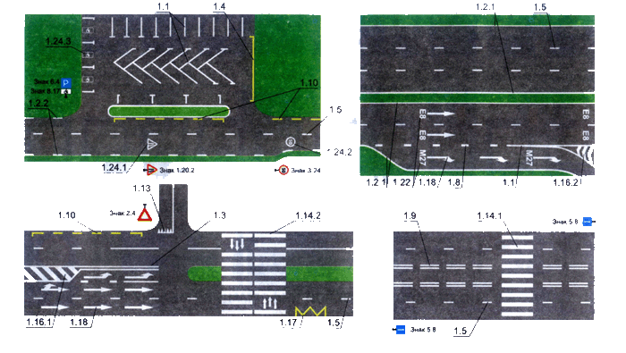 Какая дорожная разметка обозначает место остановки автобуса